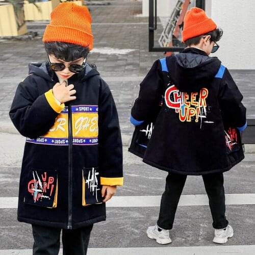 Winter Down Jacket for Kids Boys Clothing Jackets 2019 Winter New Childrens Warm Velvet Thick Jacket Outwear Boys Down Coats