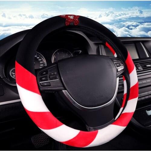 Winter Super Soft Plush Car Steering Wheel Cover Universal Warm D O Shape Auto Handlebar On The Steering-Wheel Braid Beautiful