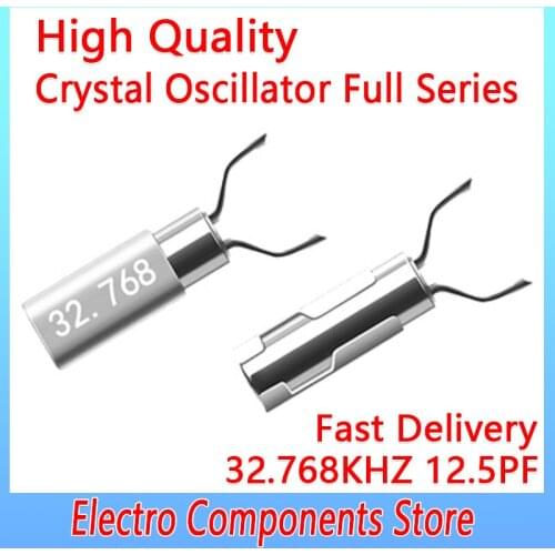 10PCS/Lot 2Pin 2060 SMD Crystal Oscillator Electronic Kit 32.768K 32.768KHZ Passive Quartz Resonator 12.5PF ±20PPM 2.0*6.0mm