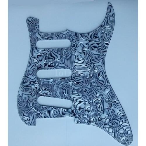 2pcs 3-Ply Black and White Shell Pickguard for Fender Strat Guitar Replacement