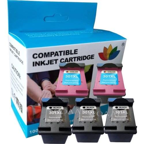 2x Compatible hp 301 XL Refilled Ink Cartridge For HP 2510 3510 D1010 1510 2540 4500 1050 2050 2050s 4502 4504 4505 printer