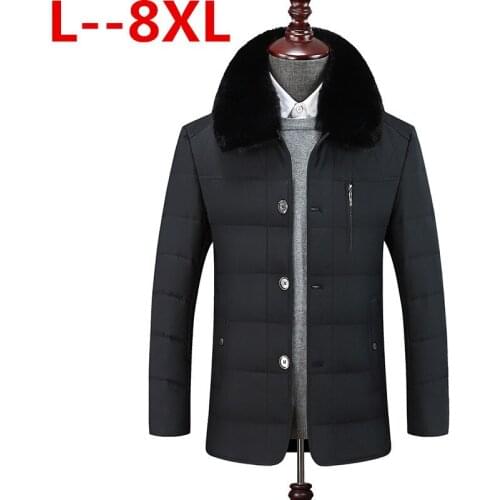 8XL 7XL Winter Jacket Men Long Fur Collar Hooded Parka for Men Thick Warm Army Military Tactical Windproof Outerwear Sports Coat