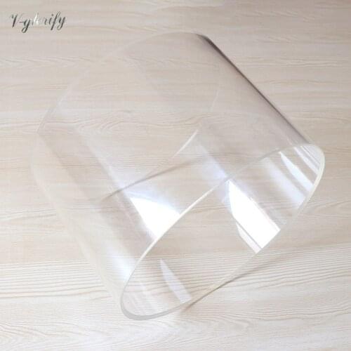13*9 Inch Acrylic Drum Body Drum Shell Transparent Undrill No Holes with 45 Degree Bearing Edge 13inch Diameter 9inch Depth