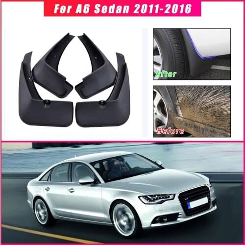 Car Mud Guards For Audi A6 Sedan 2011-2014 2015 2016 Front Rear Splash Guards Over Fender Kit Car Styling Fender Accessories