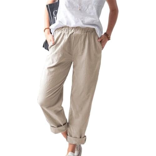 Comfort Women Pants 2021 Women Casual Solid Color High Waist Long Straight Pants Trousers Streetwear