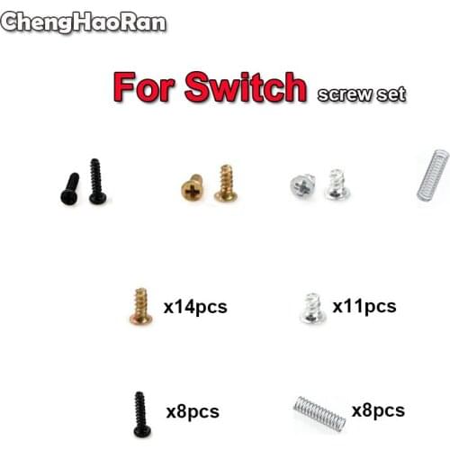 ChengHaoRan Screws set w/ Springs For Nintend Switch NS Joy Con Console Controller Full Set Screws Mount Replacement Repair
