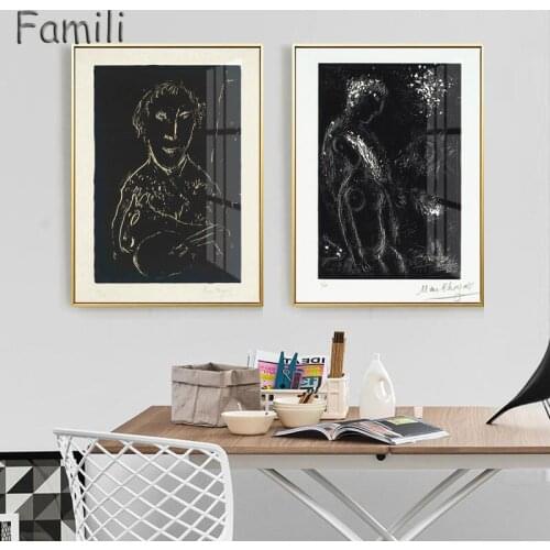 Black White Child Modern Fashion Style Posters and Prints Canvas Art Painting Wall Pictures for Living Room Home Décor