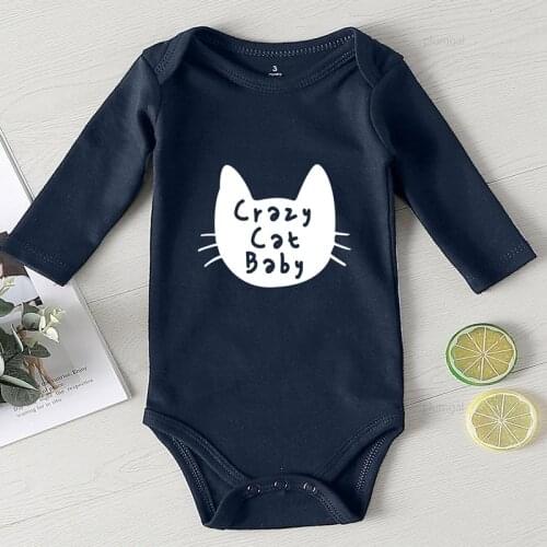 Printing Crazy Cat Baby baby things Toddler Jumpsuits Toddler Girl Clothes Rompers for Girls Cute Newborn Winter Costume