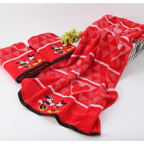 Disney Girls Boys Baby Cotton Bath Towel Children Cartoon Minnie mickey Children Absorbent Beach Towel Swimming Spa Bath Towel
