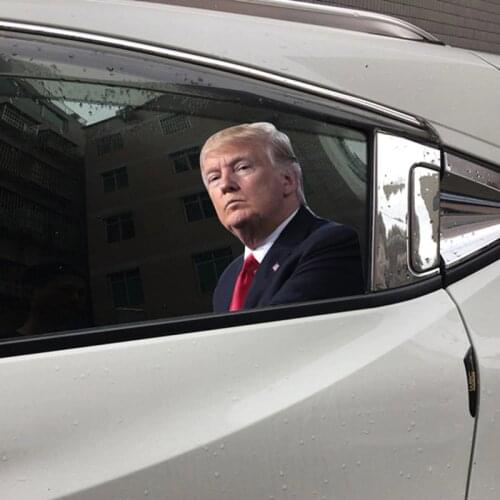 For Car Exterior Window Sticker Trump Sticker Passenger Side window Creative Decals Auto Decoration Accessories