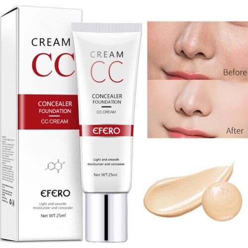 EFERO Light Moisturizing CC Cream Oil Control Concealer Foundation Facial Makeup