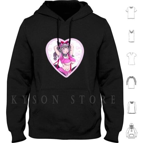 Neko Shibari Hoodie long sleeve Cotton Neko Shibari Cat Catgirl Rope Ropeplay Bondage Pink Hearts Heart Eye Aheago