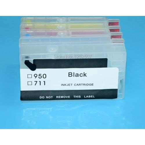 Update show ink level chips T120 T520 HP711XL 711XL Refillable ink cartridges For HP 711 Designjet T120 T520 Plotters Recharable ink cartridge with ARC chips
