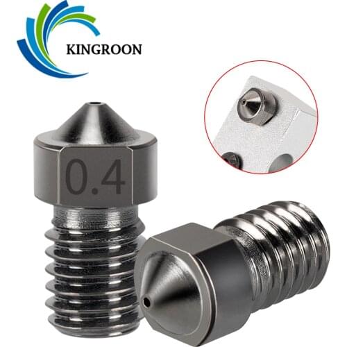 KingRoon E3D Hard Steel Nozzle V5 V6 M6 Thread Nozzles 3D Printer Parts Mold Steel Extruder Extrusion Part for 1.75mm Filament