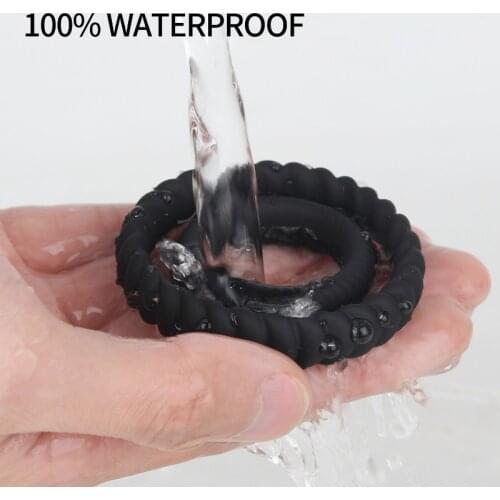 Newest Penis Ring Mens Masturbation Penis Ring Couple Lovers Toy Sex Mens Delayed Ejaculation Soft Silicone Three Rings