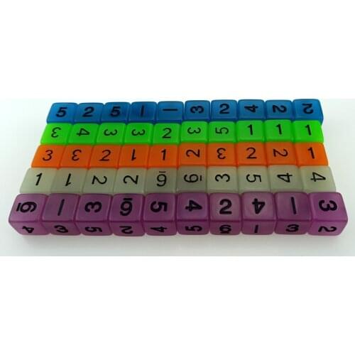 Rollooo Dice 10 Pcs/ Set Glow In The Dark D6 Glowing D&D