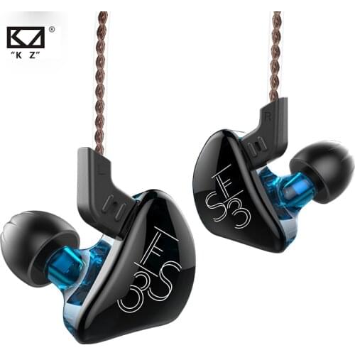 KZ ES3 Hybrid technology Earphones 1DD+1BA In Ear Monitors HIFI Stereo Sport Headset Sport Noise Cancelling Earbuds