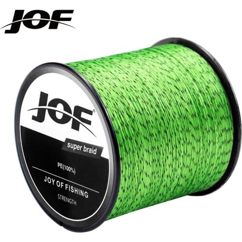 JOF 300M 8 Stands Multifilament 100% PE Braided Fishing Line Invisible Spot Camouflague 22LB to 88LB