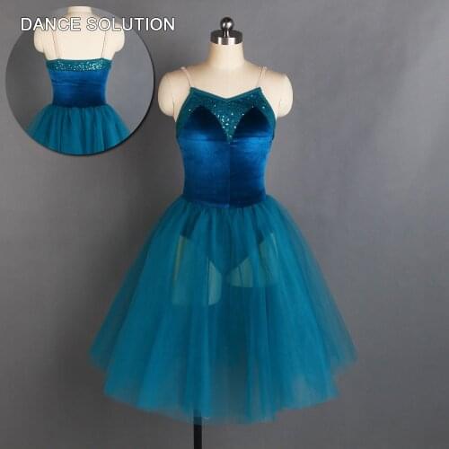 Top selling adult girls long ballet tutu performance costumes velvet bodice with romantic tutu skirt 2 colors available 20157