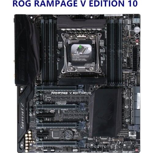 For ASUS ROG RAMPAGE V EDITION 10 Original Motherboard X99 Socket Core i7 LGA2011 V3 DDR4 128GB PCI-E 3.0 Desktop Used