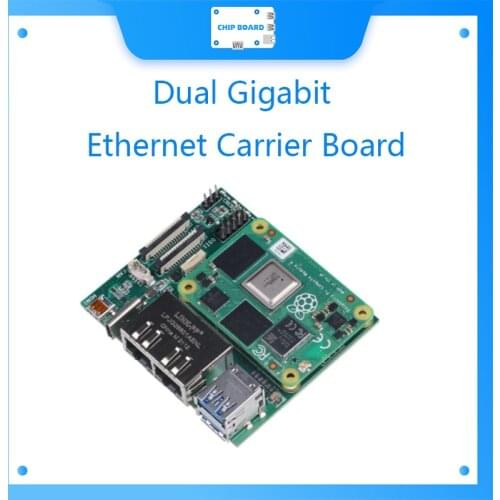 Seeed Dual Gigabit Ethernet Carrier Board for Raspberry Pi CM4 with 4GB RAM/ 32GB eMMC