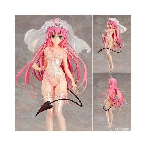 NEW hot 26cm Sexy To LOVE Wedding dress Lara Satarin Deviluk action figure toys collector Christmas gift with box