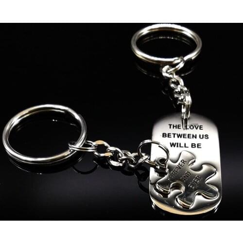 New Fashion Love Stainless Steel Couple Keychain The Love Forever and Ever Key Chains Jewelry Gift porte clefs K77295B