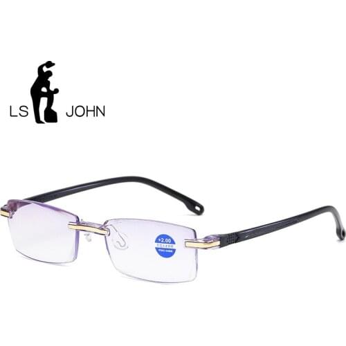 LS JOHN Anti Blue Ray Ultralight Reading Glasses Men Women Optical Computer Mirror Presbyopia Eyewear +1.0 to +4.0 for Readers