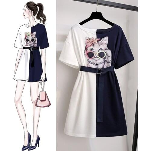 Teenager dress Black and white stitching unicorn girls dress 12 14 16 big girl dress robe fille vestidos de princesa ninas