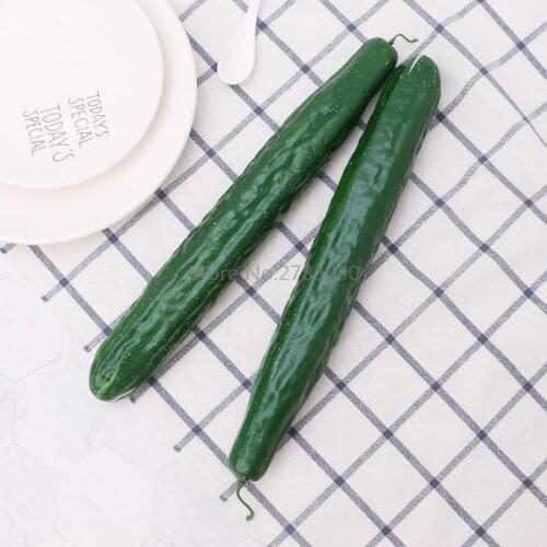 1Pc Lifelike Artificial Cucumber Simulation Fake Vegetable Photo Props Home Kitchen Party Decoration Kids Teaching Toy