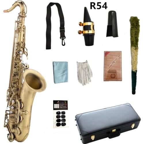Real Pictures R54 Tenor Saxophone Reference Antique Copper B Flat Woodwind Instrument With Case Mouthpiece Reeds Neck