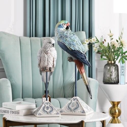 Nordic parrot decoration home accessories living room sculpture entrance TV cabinet swing statue crafts