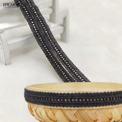 Special Offer 100yard african Black cotton lace fabric ribbon hollow curtain sofa trim garment accessories wedding decoration