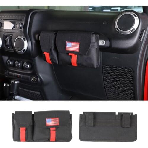 Co-Pilot Passenger Storage Bag Organizer Grab Handle Bag for TJ JK JL Gladiator JT Car Interior Accessories ABS Oxford Cloth