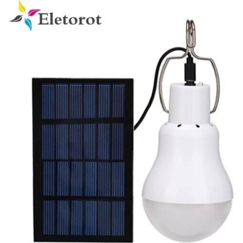 LED Solar Power Camping Ligh Portable 15W Outdoor Energy Saving Bulb Night Light For Home Camping Fishing Courtyard Emergency