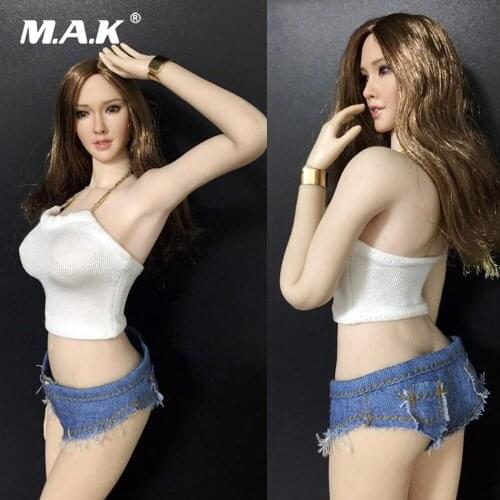 In Stock 1/6 Scale Sexy Female Figure Accessory Cool Sling Wrapped Hot Jeans Pants Set Model for 12 inches Action Figure Body