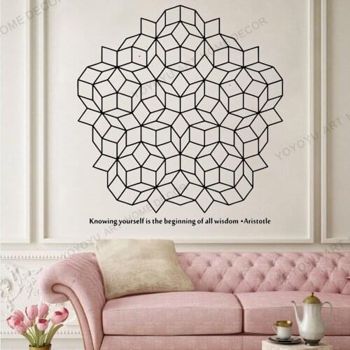 Good Vibes Wall Decal OM Mandala Flower namaste Vinyl Sticker Design Mural flower Buddha namaste yoga living room decor Q32