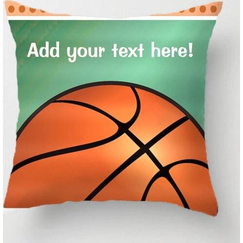 Basketball Personalized Green Kids Sports Bedroom Throw Pillow Case Decorative Cushion Cover Pillowcase Customize Gift For Sofa