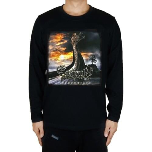 12 kinds Finland Band Ensiferum Rocker Warship Rock Brand clothing folk Viking metal long full sleeve tee Vintage Customize