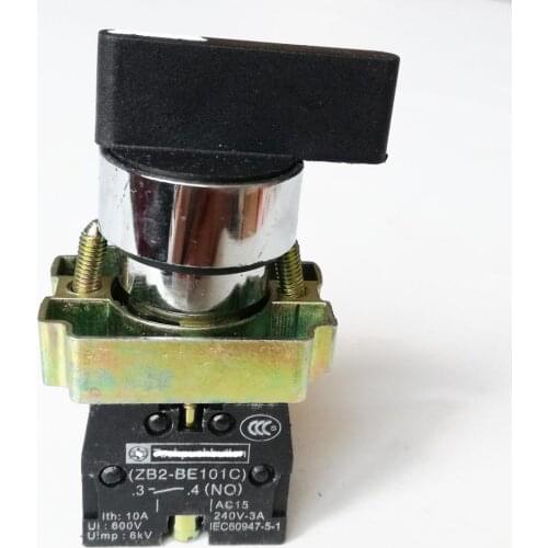 2Pcs ZB2-BE101C 240V 22mm Latching 2 NO 3 Position Rotary Selector Switches