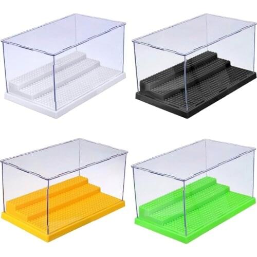 3 Steps Acrylic Dustproof Box Figures Building Block Collection Display ShowCase Compatible All Brands Box Figures Brick