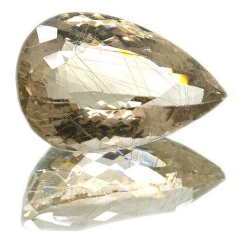 41.04ct. Rutile Quartz Pear Cut