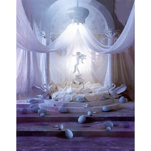 5x7ft Swan Angel Sculpture Photography Backdrops Photo Props Studio Background