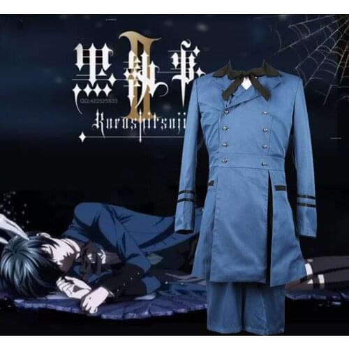 Anime Black Butler Kuroshitsuji Ciel Phantomhive Cosplay Costume Kuroshitsuji Sebasti Aristocrat Emboitement Halloween Costume