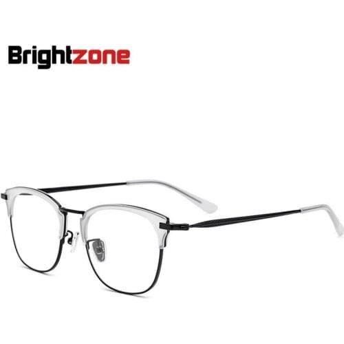 Brightzone High End Acetate Metal Clear Glasses Frame Men Women Square Spectacle Frame Gozluk Oculos De Grau Eyeglasses Gafas