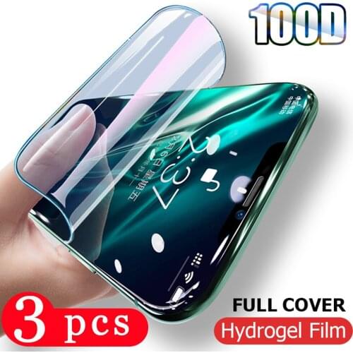 3Pcs cover for iphone x xr xs 11 pro max SE hydrogel film iphone 6 6s 7 8 plus protective film phone screen protector Not Glass