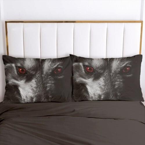 3D Digital Printing Custom Pillow Case Pillowcase 50x70 50x75 50x80 70x70 Decorative Pillow Cover Animal eye wolf Bedding