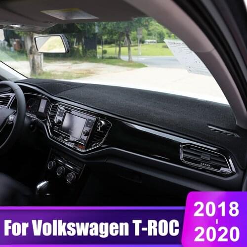 For Volkswagen VW T-ROC T ROC 2017-2020 Car Dashboard Cover Mat Avoid Light Pad Instrument Platform Desk Carpet Accessories