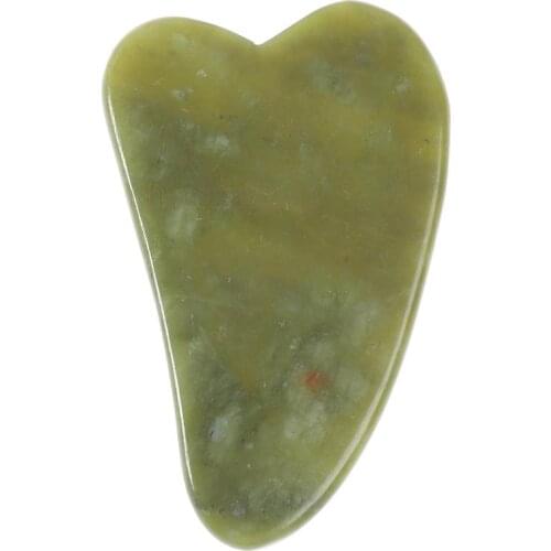 Gua Sha Board for Body SPA Massage Tool Natural Green Jade Quartz Crystal Stone Scraper