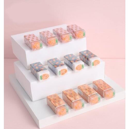 Ellen Brook 1 PCS Cute Kawaii Creative Carrot Eraser Rubber Stationery School Supply Novelty Lovely Eraser